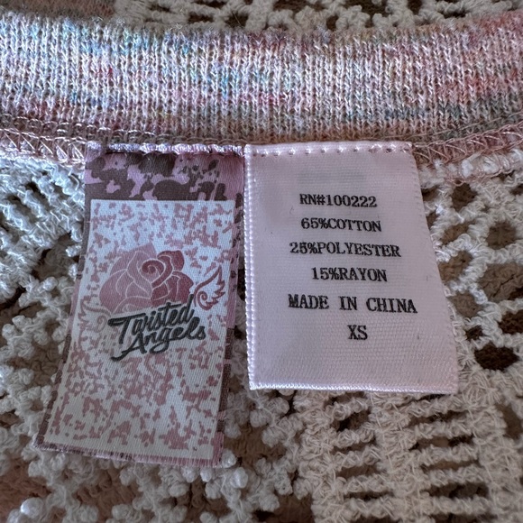 Twisted Angels Crochet Back Sweatshirt - Picture 3 of 3